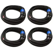 4 SEISMIC AUDIO 25' PA/DJ Raw Speaker Cable to Speakon