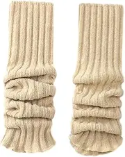 [Qianly] Knit Leg Covers, Long Socks for Women, Girls Uniform Tights And Boot Cuffs