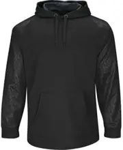 Majestic Men's Home Plate Hooded Tech Fleece Pullover Black/Gray X-LARGE