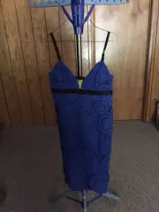 Catherine Malandrino Women's Blue/black Knee-Length Party Dress Size 6 093DW52