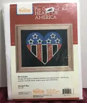 #145 Sunrise Bead Sequin Pin Craft Art Kit - Heart of America 10" x 8" Picture