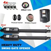 Ritrox Double Swing Gate Opener Motor 1000kg Heavy Duty 4x Remote Keypad Cable