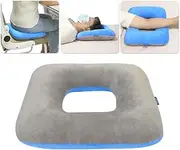 Donut Pillow Hemorrhoid Postpartum Pregnancy Doughnut Pillow for Bed Sores Piercing Donut Seat Cushions Head Hip Ear Piercing Sciatica Post Surgery Chair Seat Pads (Blue/Grey)