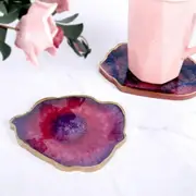 Silicone Making Mould Resin Coaster DIY Agate Clay Epoxy Mold Tool Craft Casting