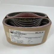 3M Cubitron II File Coated Abrasive Belt, 1/2 in x 12 in L, 80+ Grit, Med Qty 50