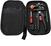 BESPORTBLE 1 Set Professional Grafting Tool Kit Durable Plant Grafting Tools with Replaceable Blade Efficient Pruner for Garden Use and Cloth Bag Black
