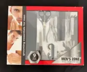 NEW Mens Zone Total Care Grooming Essentials Shave Kit Comb Brush Tweezers File