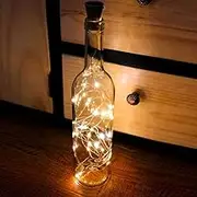 10 S Solar Wine Bottle Light Copper Wire Deco Ive Lamp String Warm White&1Pc