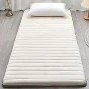 5cm Thickened Grey Japanese Tatami Floor Mattress Single, Soft Futon Mat for Home Camping Couch - Portable Roll Up Folding Bed Pad Sleeping
