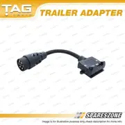 TAG Trailer Adaptor - 7 Pin Euro To 7 Pin Flat 300mm Long Trailer Accessory