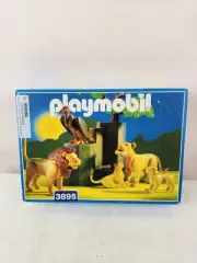 PLAYMOBIL 3895 Lion Family 1997 Vintage Sealed Discontinued Vulture Tree