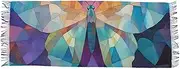 [AIXIWAWA] Women's Pashminas Scarf Abstract Butterfly Print, Shawls Wrap Lightwight with Tassel for Evening Dress Dinner Party, Multicolor