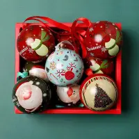 在飛比找Yahoo!奇摩拍賣優惠-圣誕節日裝飾品小精靈卡通馬口鐵圓球形創意糖果盒子禮品盒~特價