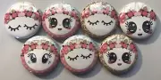 Unicorn Face Flatback Buttons, Crafts Cabachons Hairbows Pinbacks