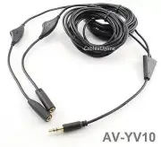 10ft 3.5mm Stereo Headset Audio Splitter with Separate Volume Controls, AV-YV10