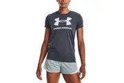 5 x Womens Under Armour Sport Style Logo Short Sleeve Charcoal Shirt