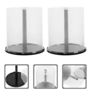 4 Pcs CD Storage Bin Boxes with Lids Empty Dvd Bucket Cases Shelves
