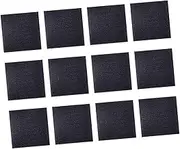 Set of 12 Rug Adhesive Strips Non Slip Mat Grippers Fastener for Carpet Edges Black