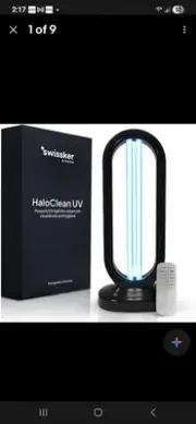 Swissklip HaloClean UV Original Home Disinfection Device, Dust Mites Removel