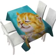 Cats Prints for Kids Chilling Ginger Kitten Tablecloth
