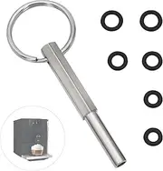 Fully Automatic Coffee Machine Oval Head Key with Key Ring - Oval Head Bit Repair Tool Compatible with Jura/Krups/AEG Fully Automatic Coffee Machines, Practical Tool for Coffee Machine Maintenance