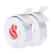 2Pcs 7 Feet Sealing Foam Tape 5cm Wide 8mm Thick Adhesive Weather Strip White