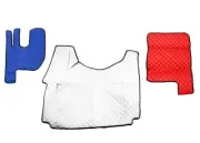 French Flag Floor Mats Eco Leather Covers for Renault Gama T Tunnel 2013-2021