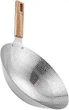 CLISPEED Multifunctional Stainless Steel Wok Cooking Pot for Home Outdoor Use for Frying Eggs Steaks Pancakes Easy to Clean Kitchen Essential