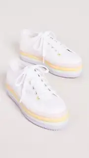 Superga 2790 CANDY PLATFORM Sneaker White Pink Purple NEW Womens 8.5 New
