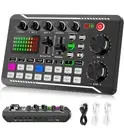 LIVE Stream Podcast Audio Mixer Effects Sound Card Voice Changer Bluetooth F998