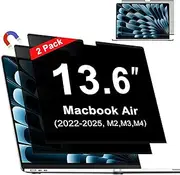 ZOEGAA Magnetic Privacy Screen for Macbook Air 13.6 Inch (2022-2024, M2, M3), Removable Laptop Privacy Screen Protector, Anti Blue Light Glare Filter for Models A2681 & A3113