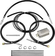 JkorkM Nylon Fuel Line NFR0013 Compatible With Chevrolet GMC Trucks 1988-1997 C1500 C2500 C3500 K1500 K2500 K3500 Flexible Stainless Steel Braided Fuel Hose Set OE#GM23B, FL-GM22B, FL-GM22B-T More
