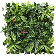 20 in Artificial Faux Leaf 07 Mix Fence Panel Screen Wall Home Decor Grass Mat