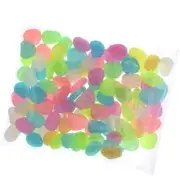 100PCS Glow In The Dark Pebbles/Stones For Garden/Walkway/Fish Tank Multi Color