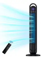 Tower Fan with Remote, G-Ocean 45 Inch Oscillating Fan, Bladeless Fans with 2...