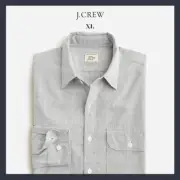 NWT - J. CREW Men's Two-Pocket Workshirt in Hickory Navy Stripe, Sz XL - $98