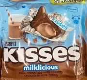 9 oz MILKLICIOUS Creamy Chocolate Milk Filling Hershey's Kisses Share Pack Bag