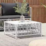 Garden Table Outdoor Tables Powder Coated Steel Frame Patio Furniture White