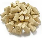 50PCS Natural Soft Wood Corks Tapered Cork Plugs Wine Cork Stoppers Replacement Corks Wine Making Crafts for Wine Beer Bottle Crafts (Light Wood Color)