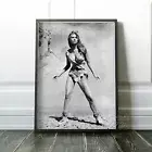 Raquel Welch One Million Years B.C. Black and White Premium Art Print