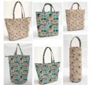 Beach Seaside Reusable Fabric Gift Bags and/or Tote Bags (2 Patterns Available)