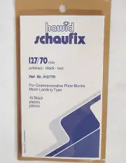 Hawid Schaufix Black Stamp Mounts 127/70 Pack 10 Moon Landing Plate Blocks (m35)