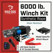 6000lb Mad Dog Synthetic Winch Kit for 2013-2019 Polaris Ranger 900 XP / Crew