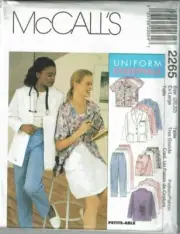 McCalls Sewing Pattern 2265 Misses Uniform Scrubs Size 20 22
