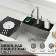 Silicone Dish Drying Mat and Faucet Mat Nonslip Dish Draining Mat Large leqih