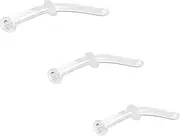[ZS] 3Pcs Glass Nose Piercing Retainer Nose Ring Stud, 14G 16G 20G Curved Cartilage Conch Daith Helix Retainer Nose Septum Piercing Jewelry for Men Women