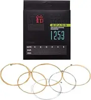 Labymos Acoustic Folk Guitar Strings Steel Core Golden-Copper Winding Light-Coated -Rust 6pcs/set