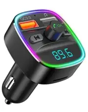 Bluetooth FM Transmitter, Bluetooth Car Adapter with Dual USB Car Charger
