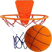 Ruhnjyg Quiet Basketball Dribbling Indoor - Quiet Bounce Basketball,No Noise Sport Ball, Soft Bounce Equipment for Home Gym Apartment, Door or Wall Mounted