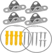 SEWOART Stainless Steel Furniture Straps Wall Mount Kit Anti Tip Straps for Secure and Safe Home Protection